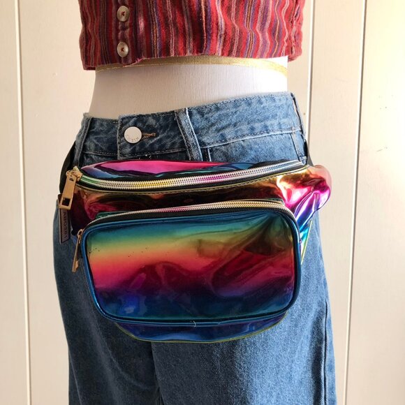 Rainbow PVC Fanny Pack - Picture 6 of 13